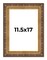 Museum Gold Picture Frame - UV Acrylic, Foam Board Backing, Hanging Hardware